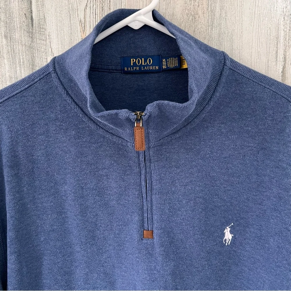 Polo Ralph Lauren Men’s 1/4 Zip Pullover Sweater Size XL 100% Cotton